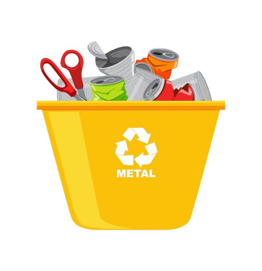 Sorted scrap steel, aluminium, and copper ready for licensed collection and recycling by Zero Waste Services Sydney